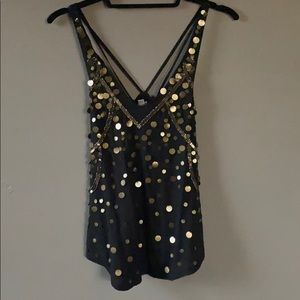 Urban Outfitters Black sequin tank top